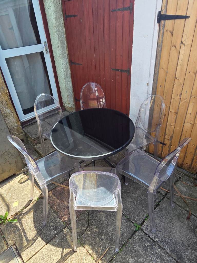 Modern 6-Seater "Ghost Style" Dining Set – RRP £600+ (Free Local Delivery)