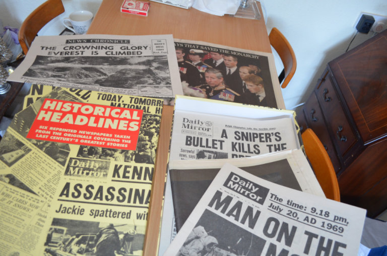 Vintage Newspapers Great Events Historic American News JFK MAN ON MOON TITANIC Great Gift