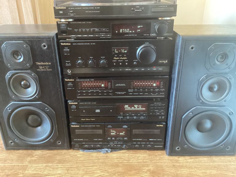 Vintage Technics Complete Hi-Fi Separate Stack System Speakers Remote Fully Working 