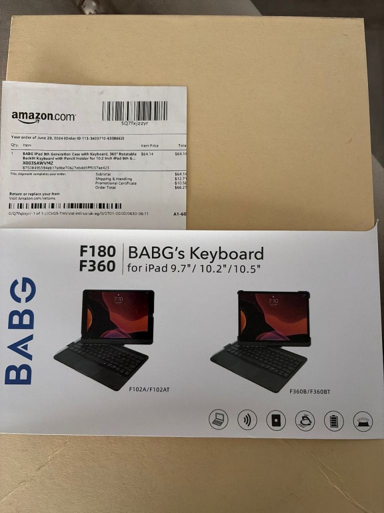 iPad keyboard case BABG blue