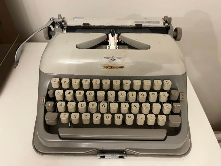 image for Vintage Adler Primus Typewriter & Case, Key and Instruction Manual