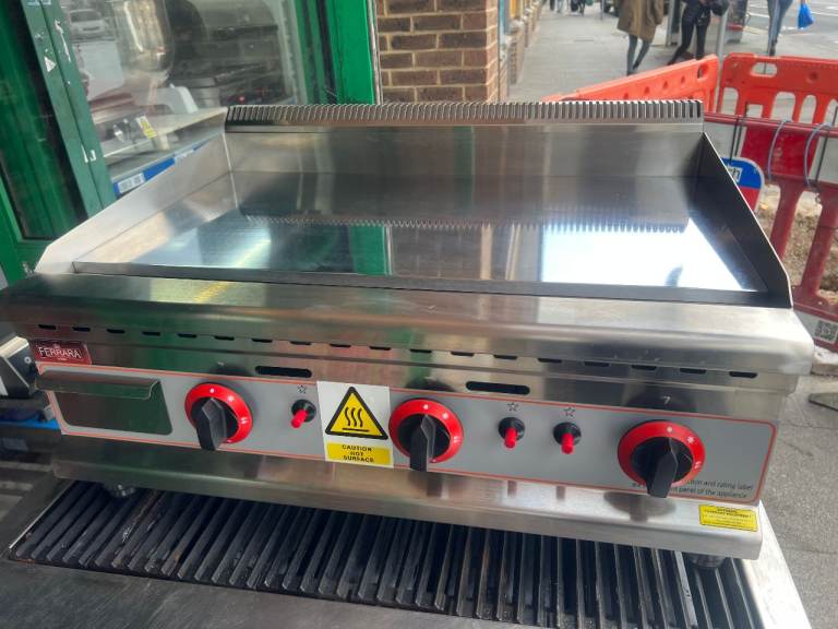 NEW GAS FLAT GRILL  KITCHEN EQUIPMENT CATERING COMMERCIAL SHOP CAFE RESTAURANT BBQ SHOP