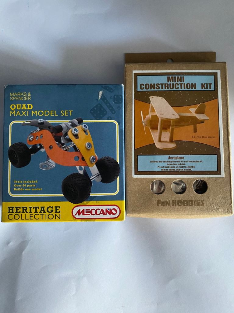 Meccano Quad Maxi Model Set & Mini Construction Kit Aeroplane - NEW