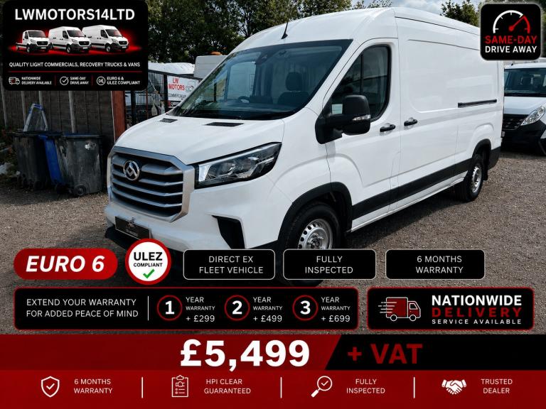 MAXUS DELIVER 9 L3 H2 2.0 D20 163 LWB 2021 21 REG