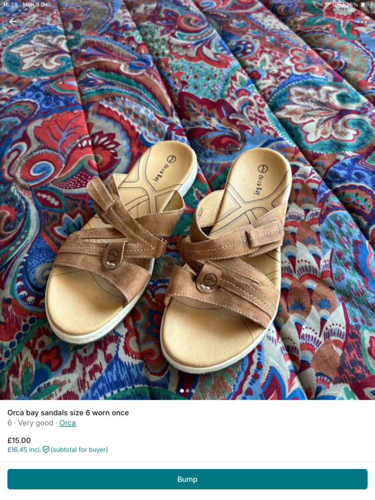 image for Orca bay ladies sandals size 6 new no tags