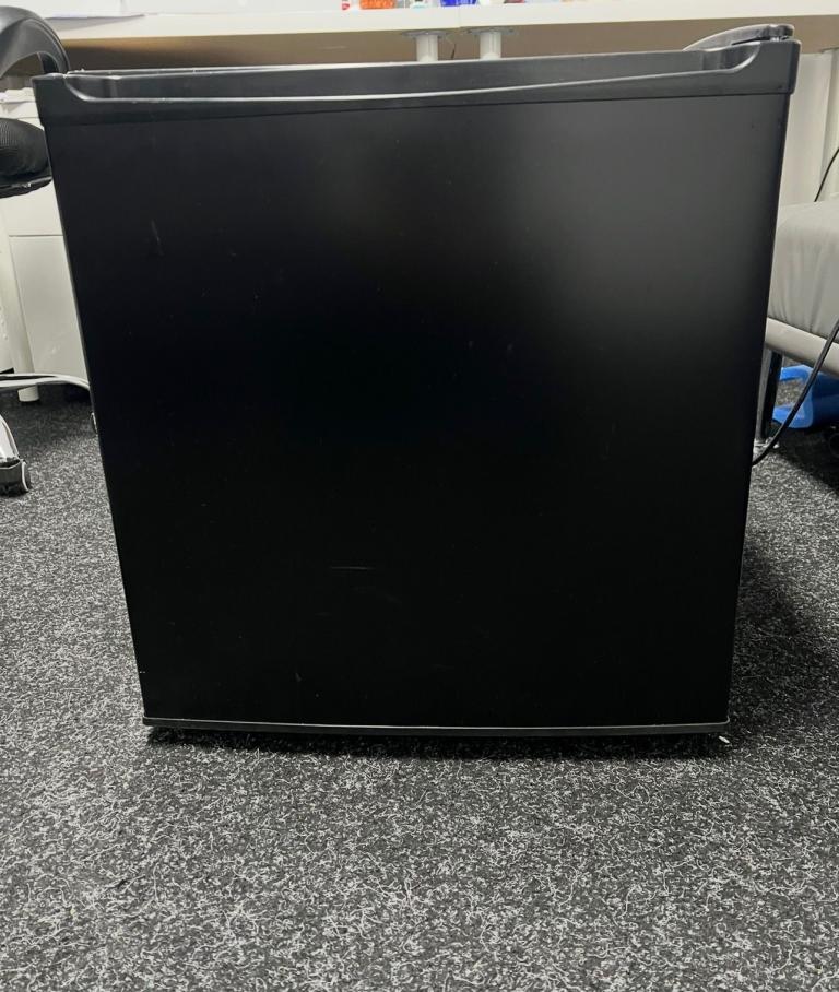 Black office fridge 