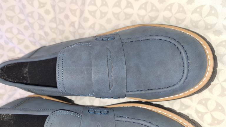Brand new blue soft touch ultra lightweight chunky soles slip in shoes. Christmas present.