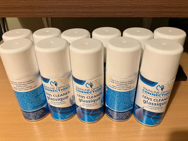 10 Cans of Glassique Lens Cleaner for Glasses