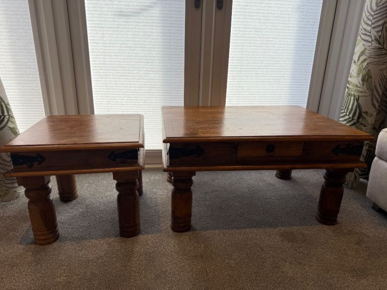 X2 Indian coffee tables Sheesham rosewood solid wood