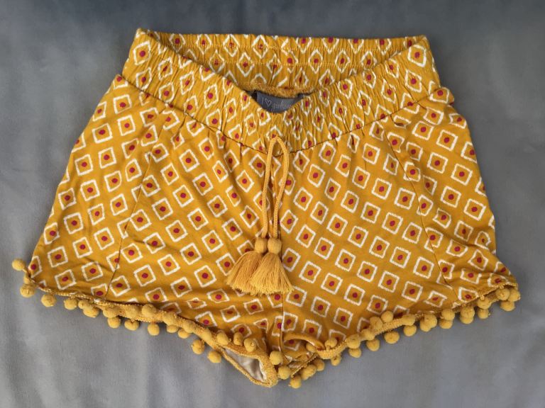 ‘Matalan’ Girls Summer Tassel Pompom Shorts, Age 6 Years