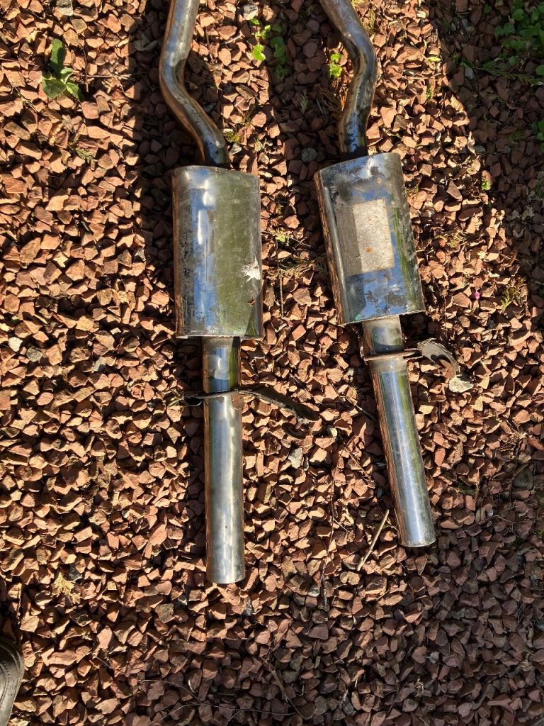 Triumph Tr7 V8 stainless twin exhaust tail pipes 