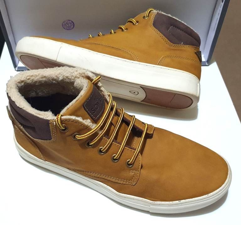 Soviet Mens Sax Chukka Ankle Boots Casual Lace Up Shoes (Tan) UK 8 EU 42