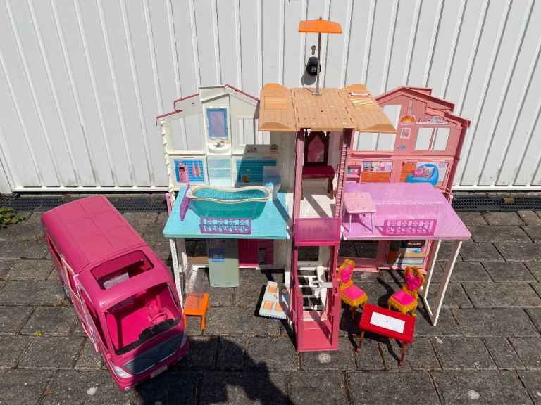 Barbie Dreamhouse with Camper Van and Accessories