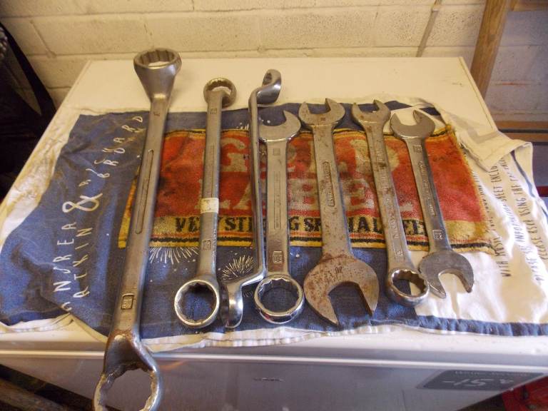 METRIC SPANNERS large sizes READ DESCRIPTION FOR SIZES AND MAKES JOB LOT
