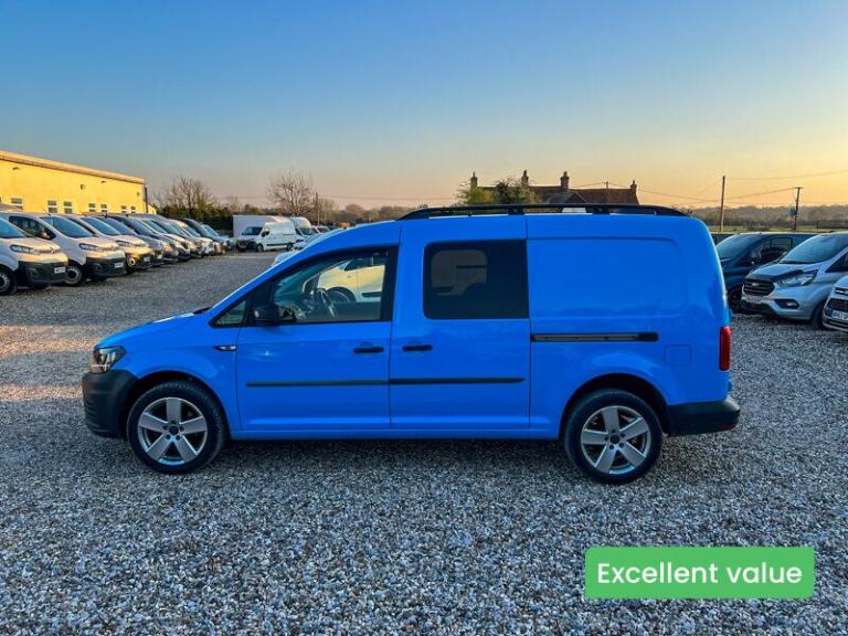 2017 Volkswagen Caddy Maxi Crew Cab LWB L2H1 Low Roof Startline C20 Air Con Alloys EURO 6 NO VAT ...