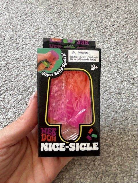 NeeDoh Nice-Sicle sensory squeeze toy Pink and Orange IceLolly 