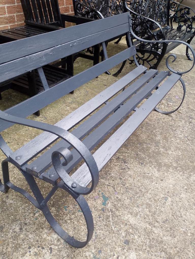 Fully refurbished three seater garden bench 