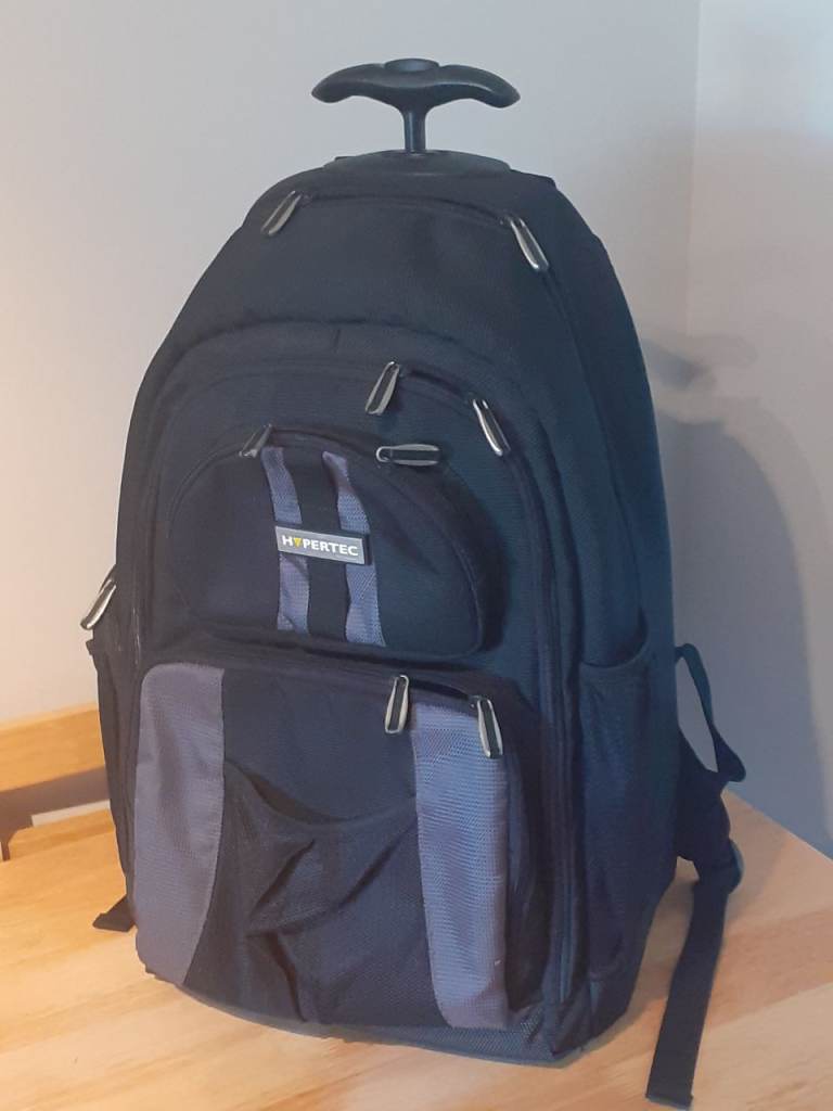 HYPERTEC Rucksack Backpack Pull Along  Laptop Travel Case 20"×10"×12" 5x compartments 