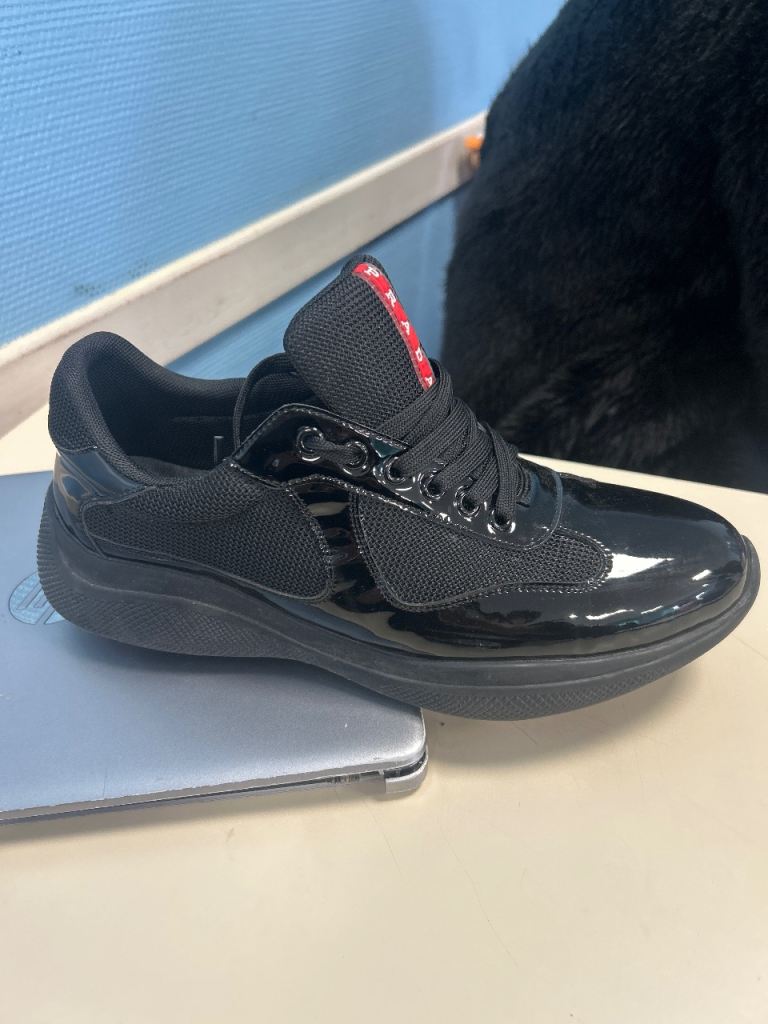Prada Black Patent Leather Trainers – As Good As New