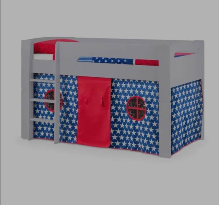 Kids Cabin Bed with Under-Bed Tent – Excellent Condition