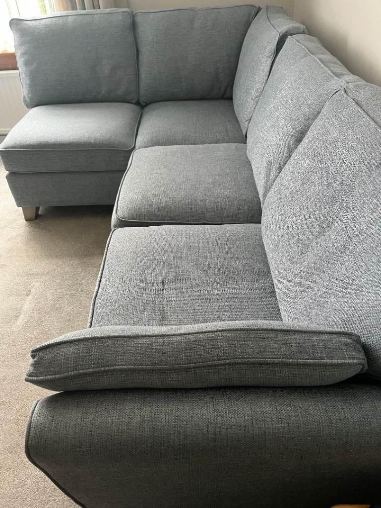 Blue Corner Sofa – Good Condition