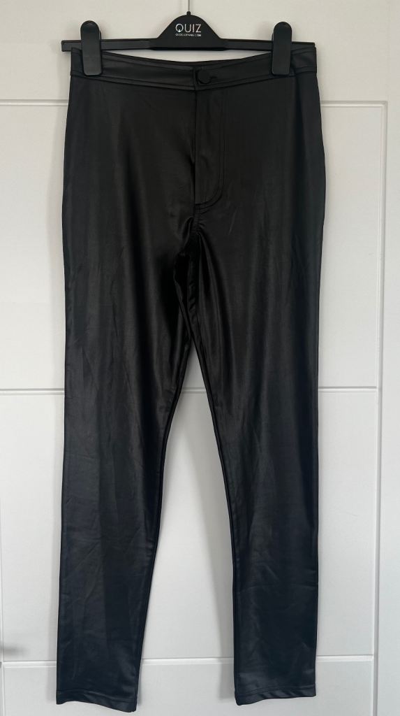 AX Paris Soft Shiny Faux Leather Trousers - Size 12