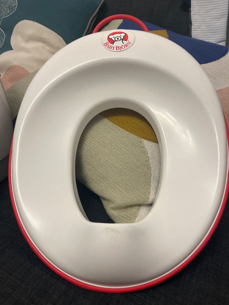 BABYBJORN Toilet Training Seat – White and Red