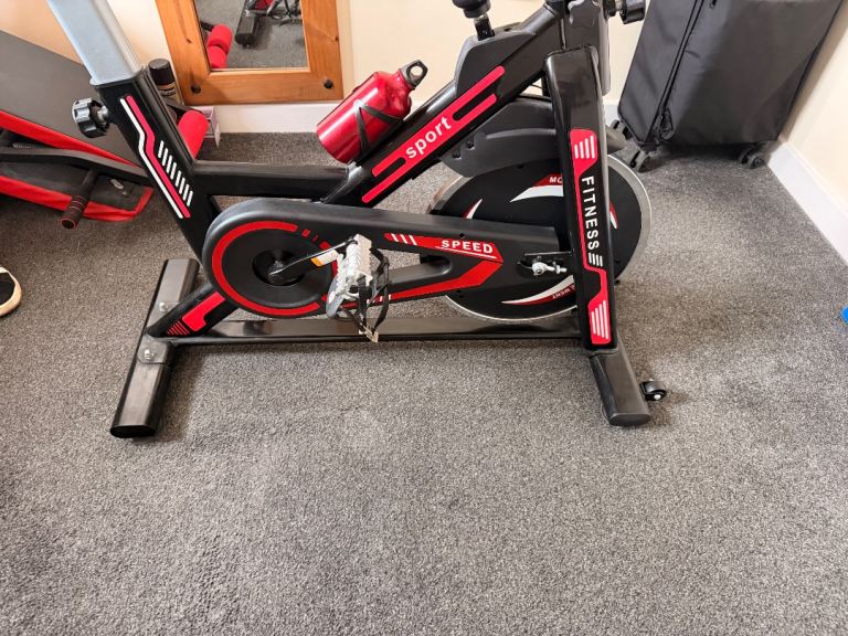 Exercise Bike - Black and Red, Good Condition