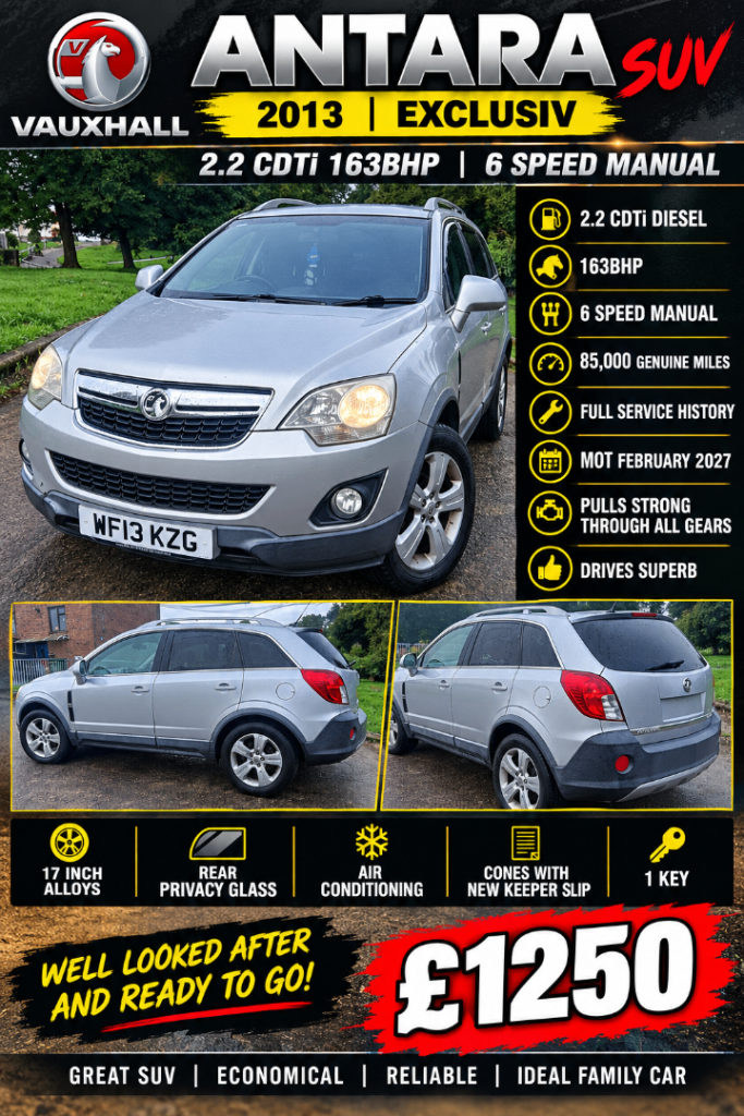 2013 Vauxhall, ANTARA, Eclusiv.manual, 2231 (cc), 5 doors