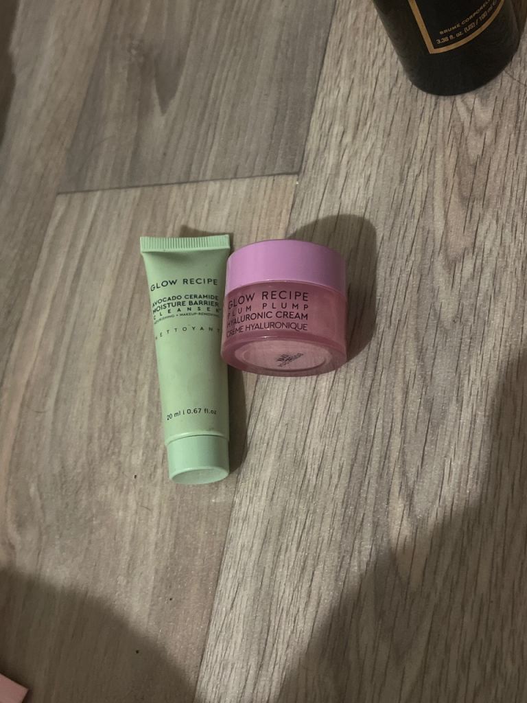 Glow recipe cleanser and hyaluronic cream 