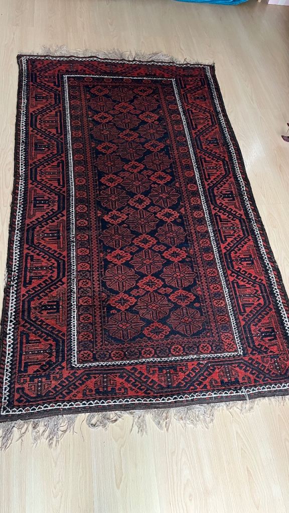 Vintage Afghan floral rug 