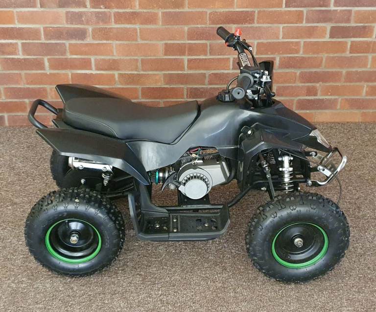 50cc Kids Minimotor 2-Stroke Quad Bike - Black/Green - Used Once