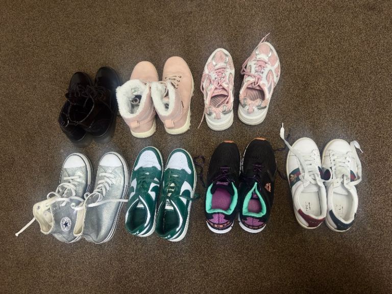 7 pairs ladies/girls size 5 trainers bundle