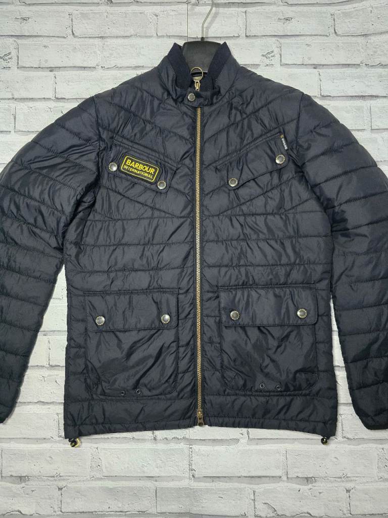 Barbour International Aviemore MQU0472 Black Quilted Jacket Men’s Medium M