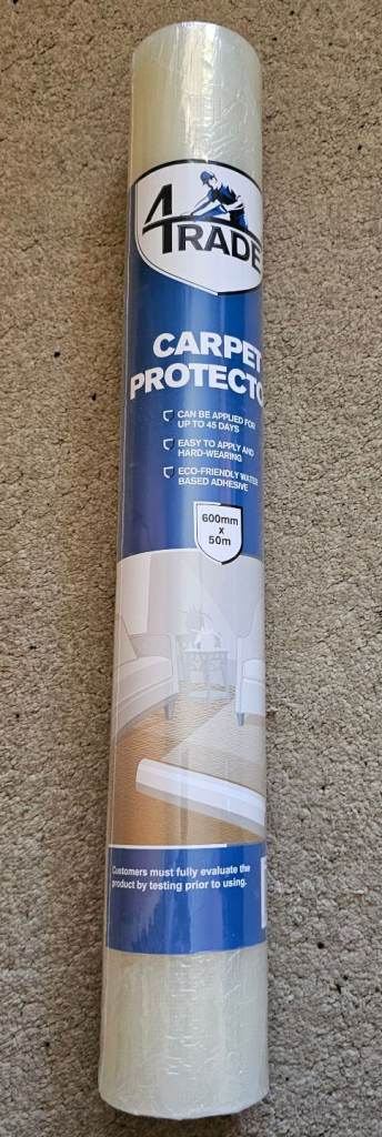 New 4Trade Carpet Protector Film 50m Roll
