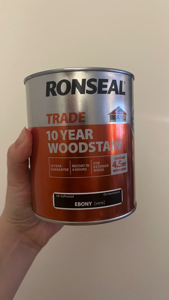 Black wood stain - full tin  (I bought for £18)
