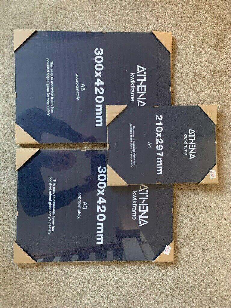 3 x Athena clip photo frame. Unused 