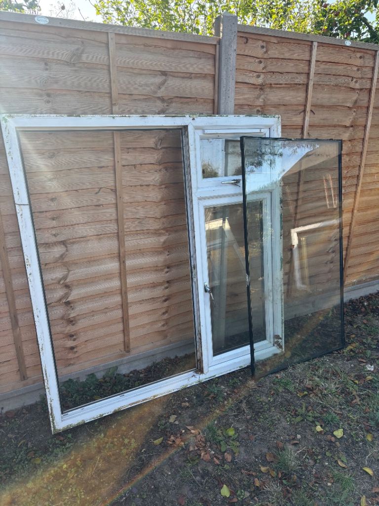 FREE White UPVC Window Frame with Opening Casement and Separate Glass