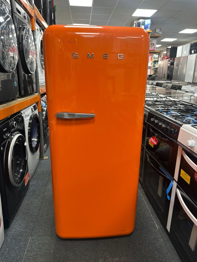 ORANGE SMEG FAB28 FRIDGE FREEZER 