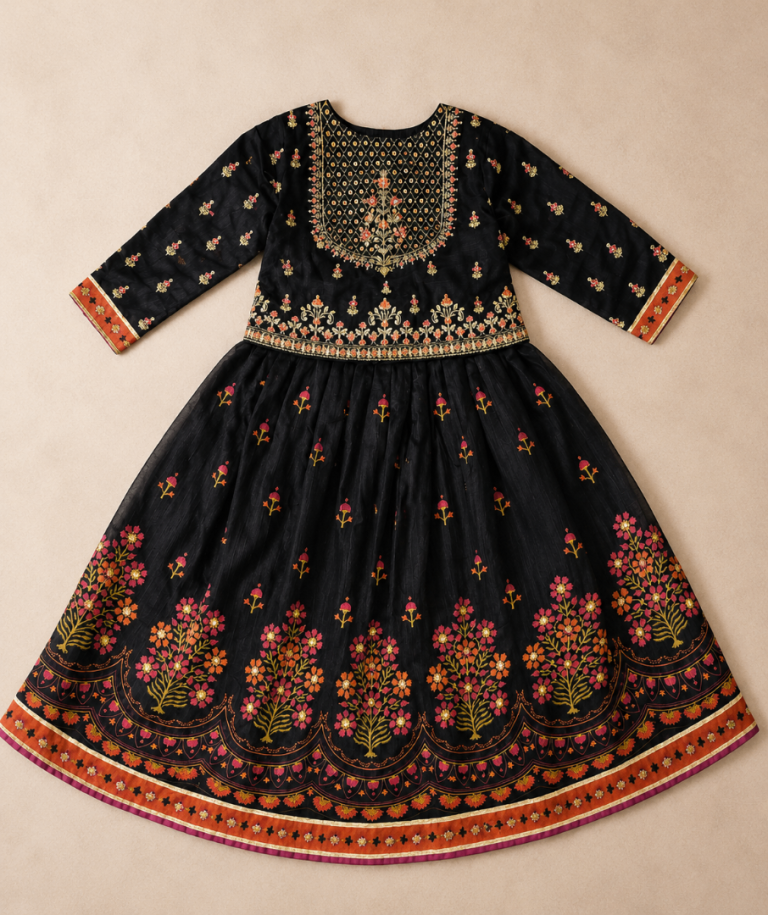 Beautiful Black Kids Dress with Embroidery – New