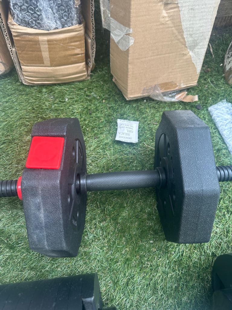 KAYMAR Adjustable Dumbbell - Black/Red, Good Condition