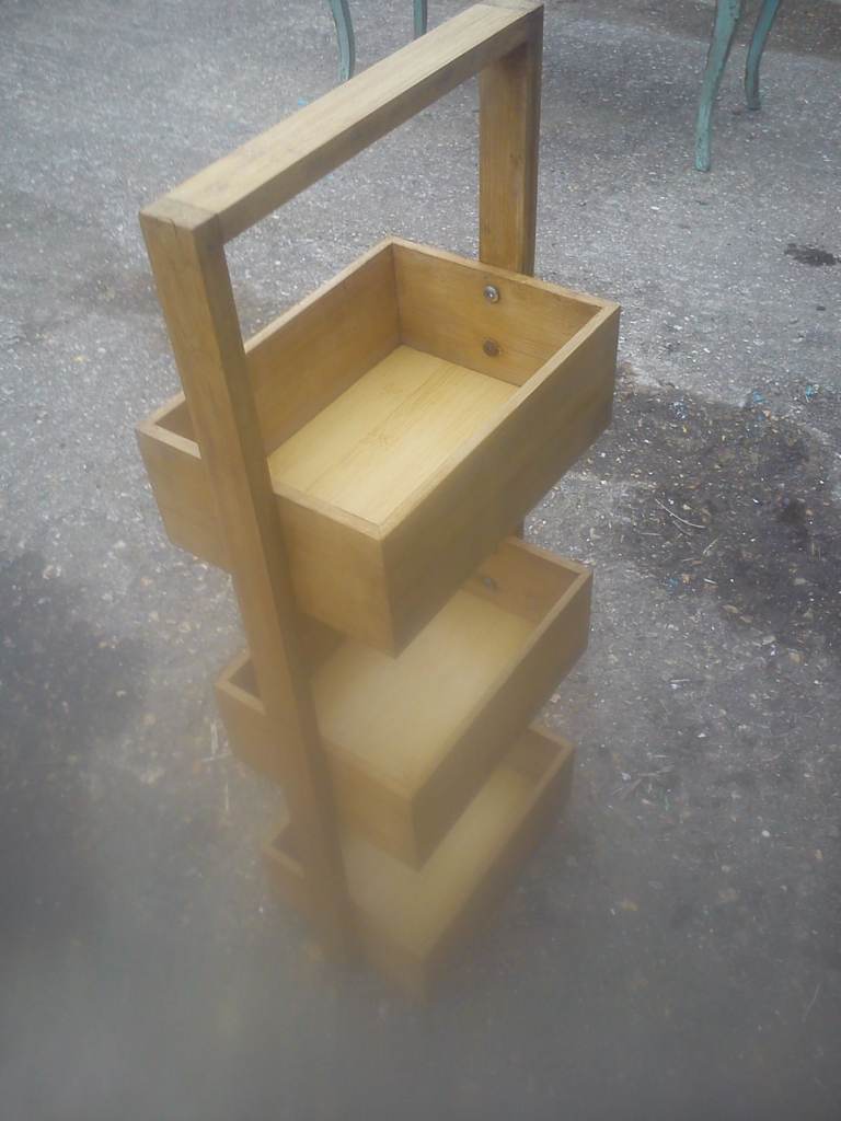 Bamboo storage rack.