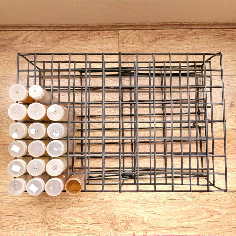 Metal Storage Rack Plastic Tubes Craft Jewellery DIY Supplies Toy Parts