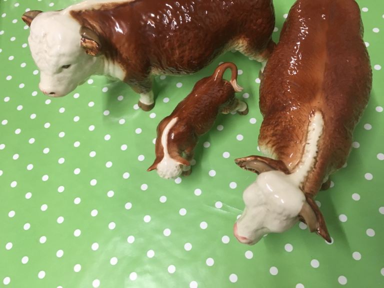  Three china cows 