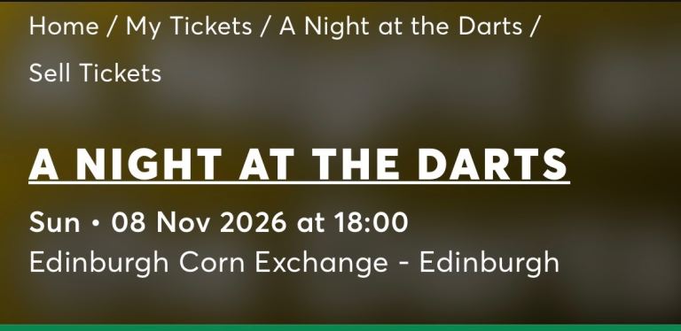 A night at the darts