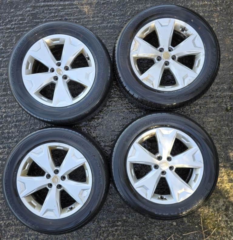 4 Subaru Forester 17" Alloys Wheels Rims + Tyres with tread 225/60/17