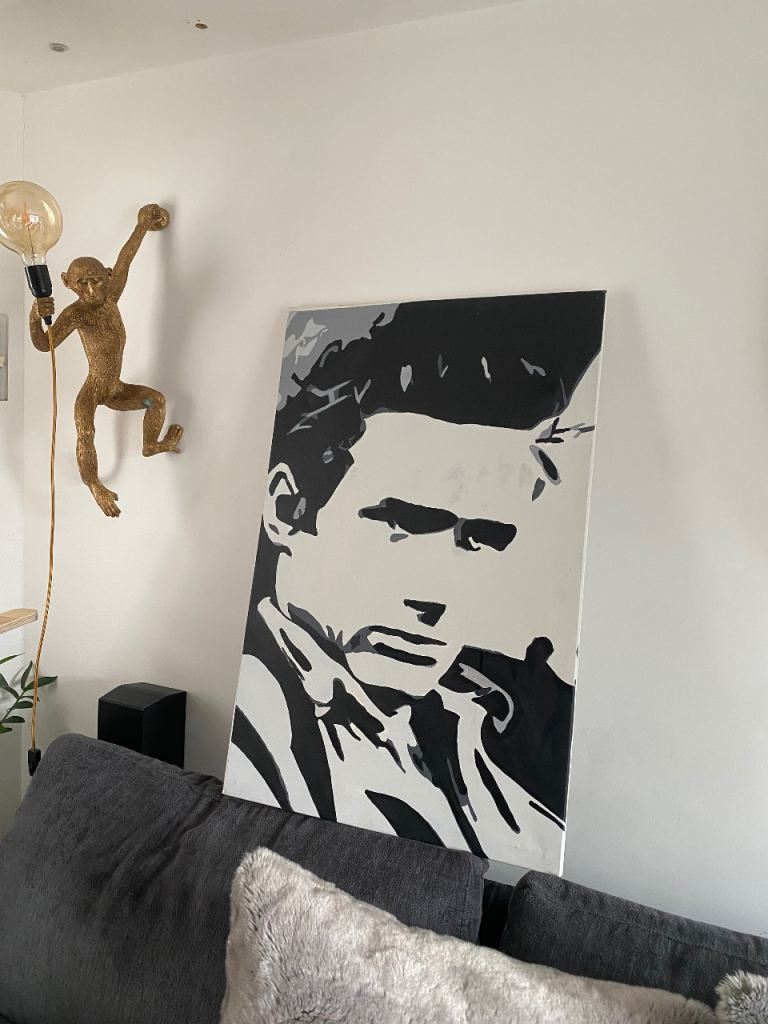 2x Large Black & White Rat Pack / Frank Sinatra Style Canvas pictures/paintings