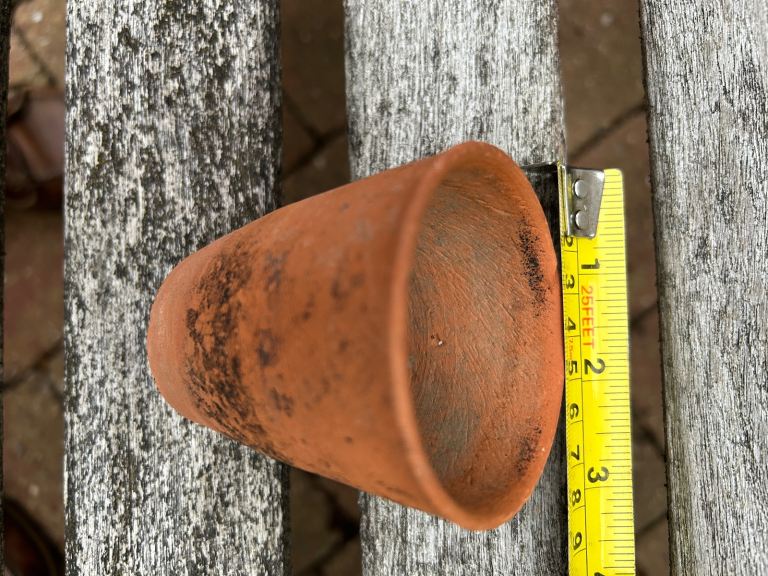 Selection of small and medium vintage terracotta pots