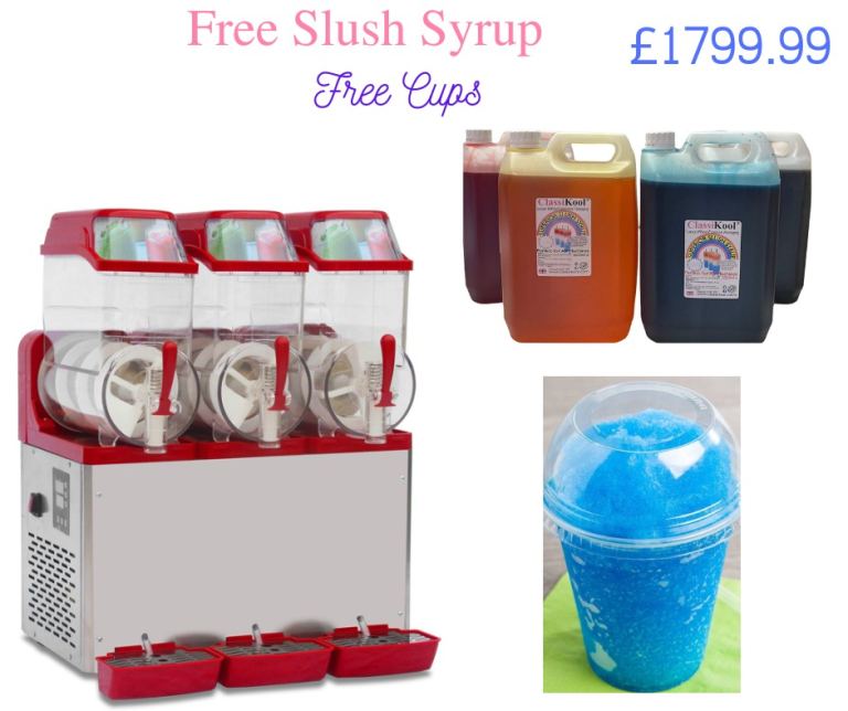 New Commercial Triple Slush Machine 3 x 12L
