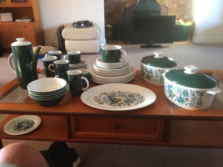 Rare Vintage Royal Doulton Everglades Fine China Dinner Set for 6